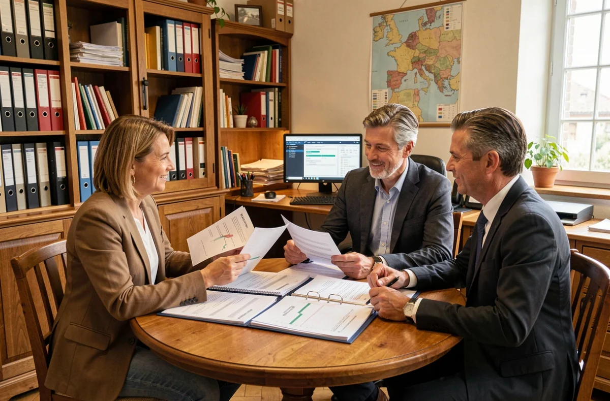 Conseillers CPC Financements à Montbrison lors d'une réunion de conseil en crédit professionnel