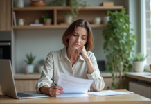 Garanties d’assurance : comprendre et choisir les meilleures options pour vous Femme d'âge moyen examinant des documents d'assurance