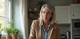 Réclamation de dommages : quelle est la plus courante en France ? Femme d'âge moyen remplissant des papiers dans la cuisine