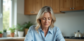 Mandat : envoyer de l’argent en toute simplicité Femme d'âge moyen utilisant son smartphone dans une cuisine lumineuse