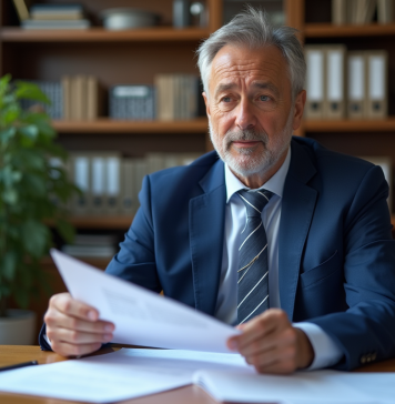 Retraite des fonctionnaires : quel organisme verse les pensions ? Homme civil servant en costume bleu examine des documents de pension