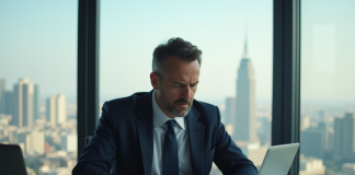 Analyse économique : Quelle est la situation économique actuelle ? Homme d'affaires en costume étudiant des graphiques économiques