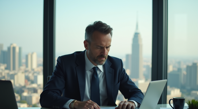 Analyse économique : Quelle est la situation économique actuelle ? Homme d'affaires en costume étudiant des graphiques économiques