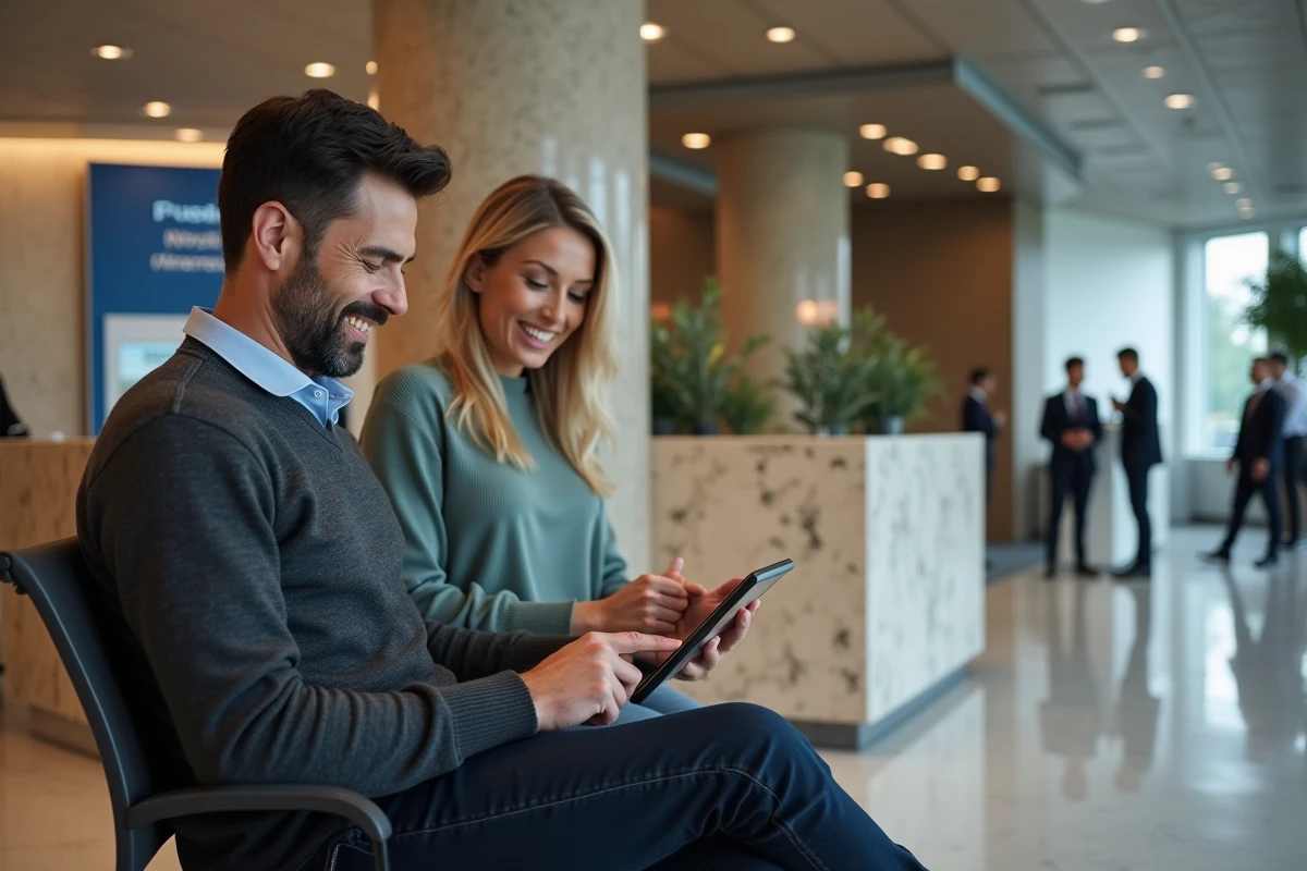 Homme et conseiller bancaire en discussion